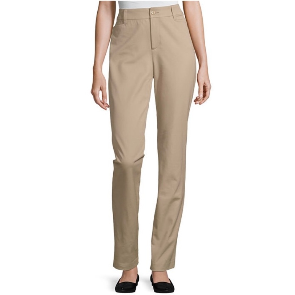 St. john's bay straight leg midrise trousers/pants
